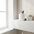 Tabby Gray Cat Toilet Paper Holder - Luminoso e moderno